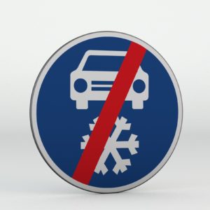 Dopravní značka C15b Zimní výbava – konec