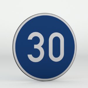 Dopravní značka C6a Nejnižší dovolená rychlost